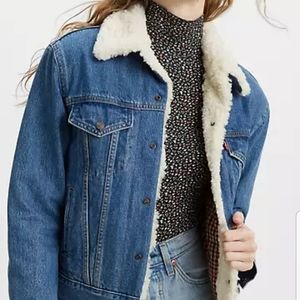 Levi's Ex boyfriend wool lined trucker jacket